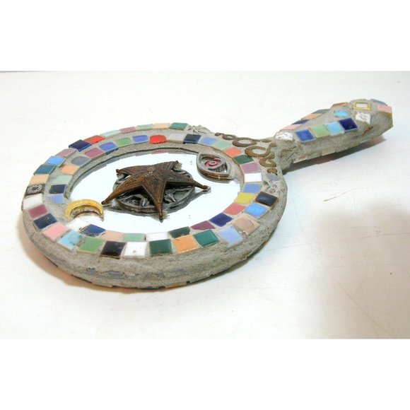 Hand Mirror Mosaic Mystical Fantasy - Picture 5 of 5